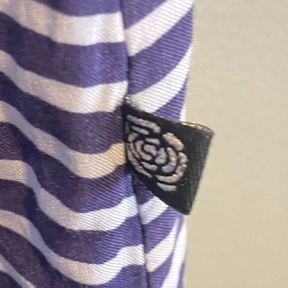 La Vie En Rose Aqua Coastal Stripe Off The Shoulder Romper - Picture 4 of 7